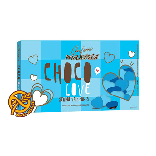 Confetti Maxtris – Cuori piccoli sfumati azzurri Chocolove 500gr –  CandyFrizz